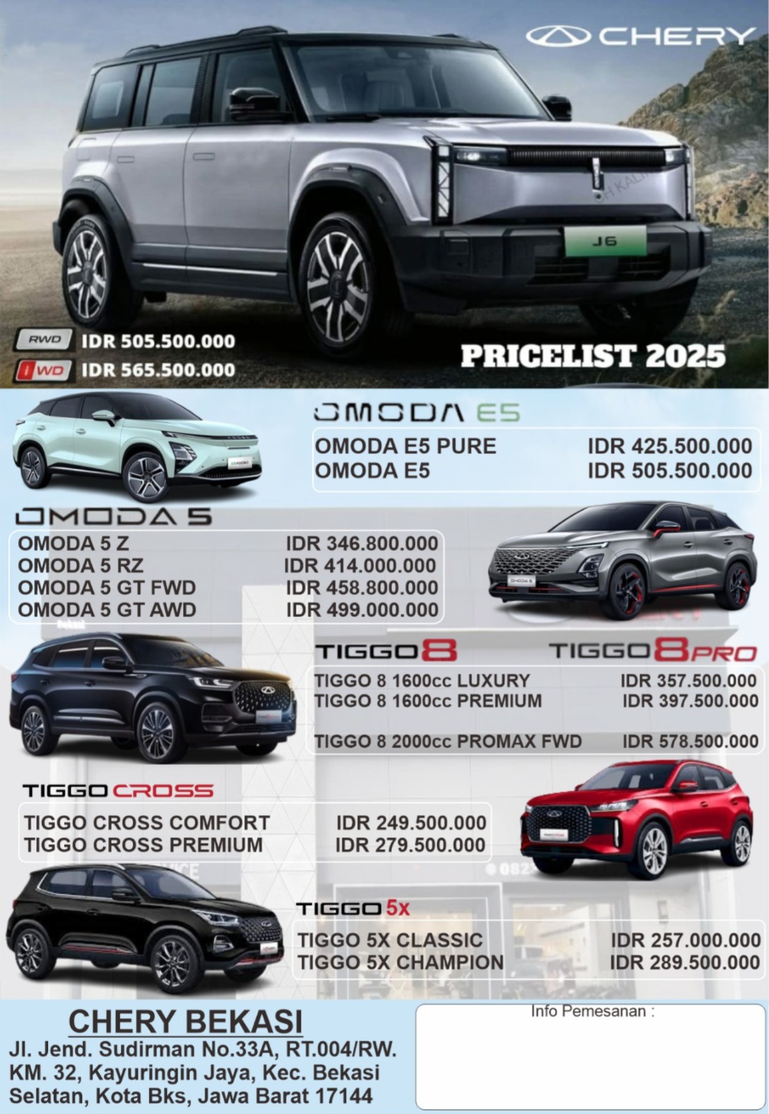 HARGA CHERY TERBARU